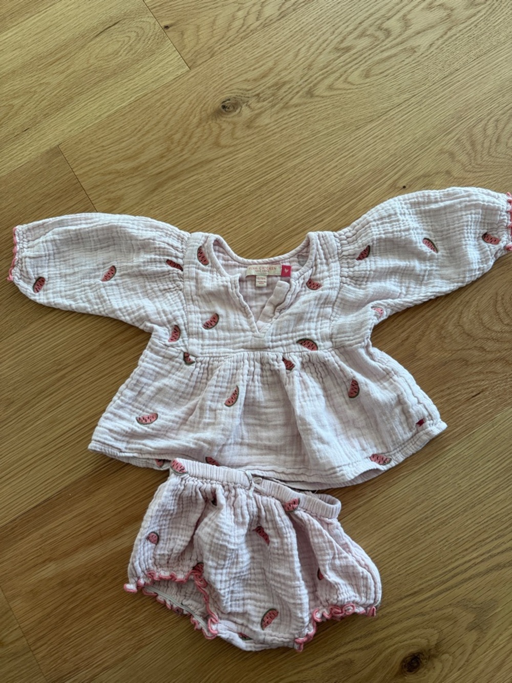 Pink chicken set 12-18 months